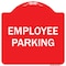 Signmission Designer Series Employee Parking, Red & White Heavy-Gauge Aluminum Sign, 18" x 18", RW-1818-9978 A-DES-RW-1818-9978 - alternate 1